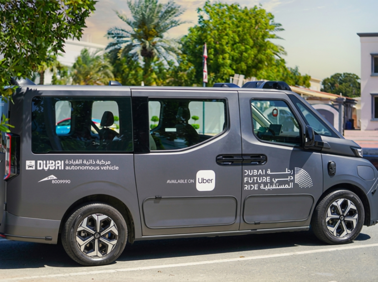 Autonomous taxi operating in Jumeirah Dubai smart mobility initiative