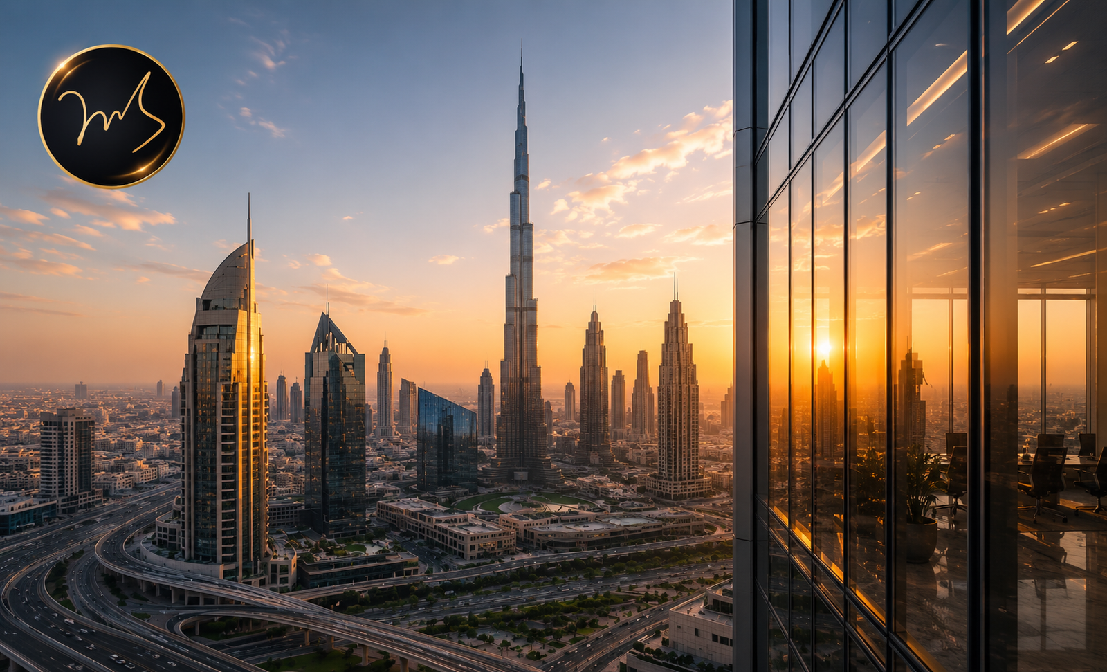 Premium Dubai skyline business image for corporate contact and consultation section